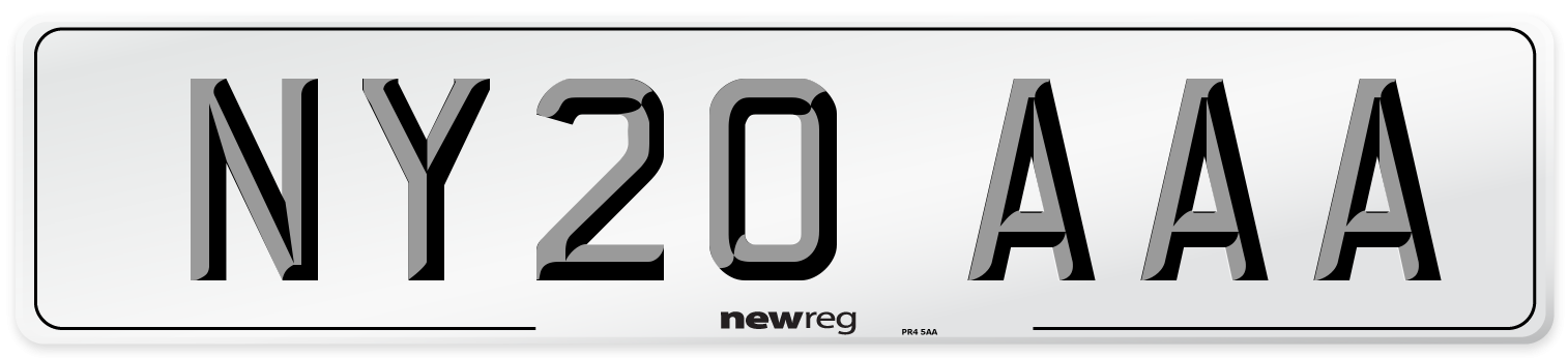 NY20 AAA Number Plate from New Reg